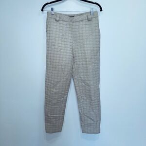 Adolfo Dominguez Tan Quilted Textured Ankle Pants Size 2 / 36 EU